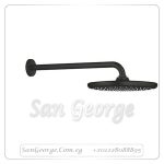 تمبستا طاسة شاور25 سم دائريه 25 سم ماسورة 38 افقى سم اسود مط Gr- 266682430 جروهي Grohe
