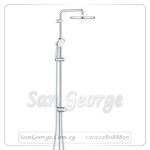 تمبستا عامود دش ابيض x كروم Gr- 26675000 جروهي Grohe