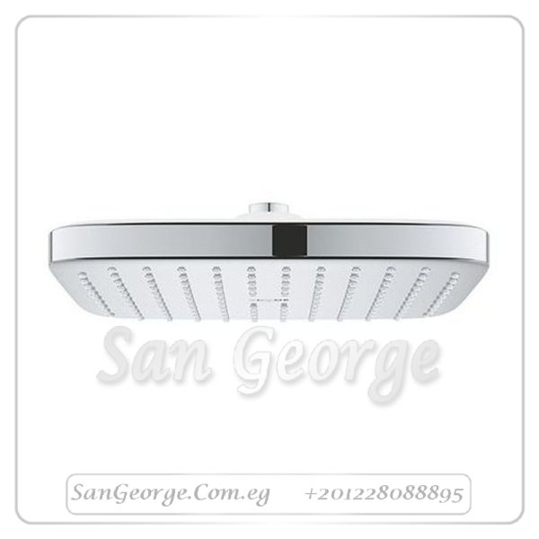 تمبستا طاسة شاور مربعة 25 سم ×26685000 كروم x ابيض Gr- 26685000 جروهي Grohe