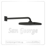 تمبستا طاسة شاورمربعه 25 سم ماسورة افقى 38 سم اسود مط Gr- 266872430 جروهي Grohe