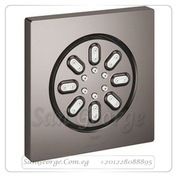 راين شاور جيت شاور مربع 26802A00 هارد جرافيتي لامع Gr- 26802A00 جروهي Grohe