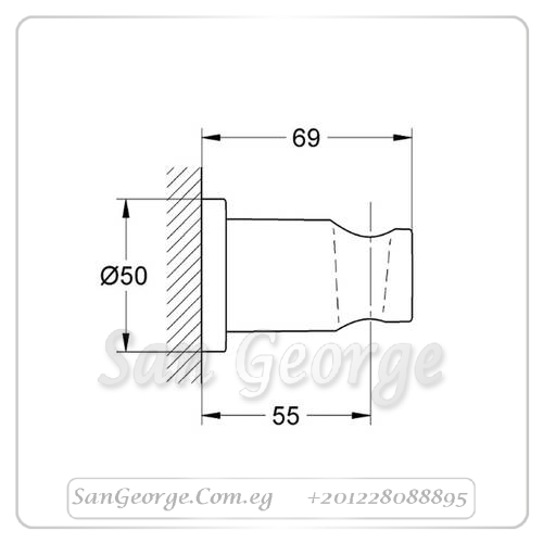 طابق حوض تاتش اسود مط Gr- 29510KF0 جروهي Grohe