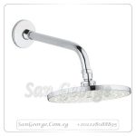 نيو تمبستا طاسة شاور 20 سم دائرى بالماسورة افقى كروم x ابيض Gr- 27406000+27541001 جروهي Grohe