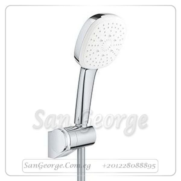 تمبستا سماعة شاور 11 سم 11سم 3سرعه يد متحركة خرطوم 175سم كروم x ابيض Gr- 27584003 جروهي Grohe