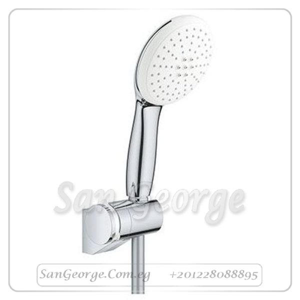 تمبستا سماعة شاور يد متحركة خرطوم 175سمم 2 سرعه 11 سم ابيض x كروم Gr- 27601003 جروهي Grohe