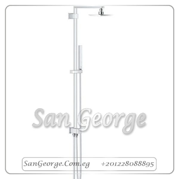 ايفوريا كيوب عامود دش سيستم كروم Gr- 27696000 جروهي Grohe