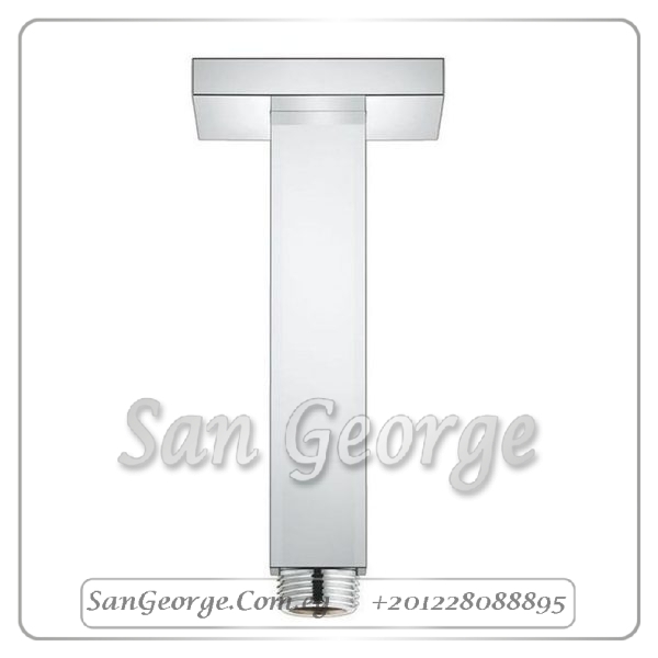 راين شاور ماسورة طاسة دش مربع ١٥٤ مم كروم Gr- 27711000 جروهي Grohe