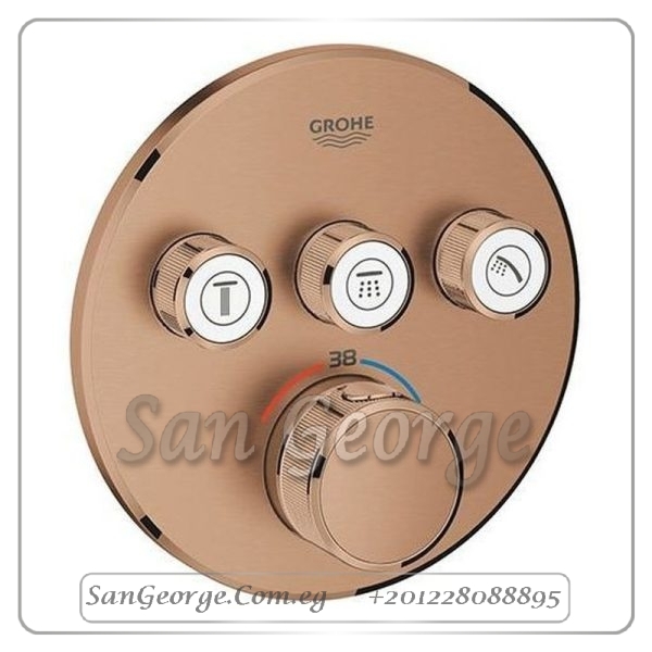 سمارت كنترول وش خلاط بانيو دفن بدون جسم ۳ مخرج روز جولد Gr- 29121DL0 جروهي Grohe