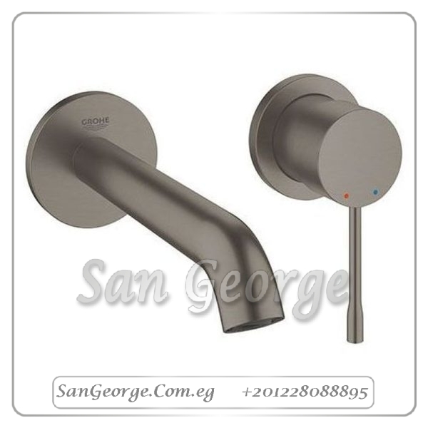 ايسانس خلاط حوض دفن حوض 2فتحه تركيب حائطى قنطره 183مم هارد جرافيتي مط Gr- 29192AL1 جروهي Grohe