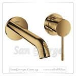 ايسانس وش خلاط حوض 2فتحه تركيب حائطى ذهبي مط Gr- 29192GL1 جروهي Grohe