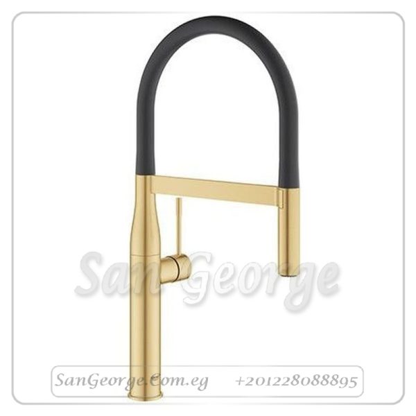 ايسانس خلاط مطبخ بالدش ذهبي x أسود مط Gr- 30294GN0 جروهي Grohe
