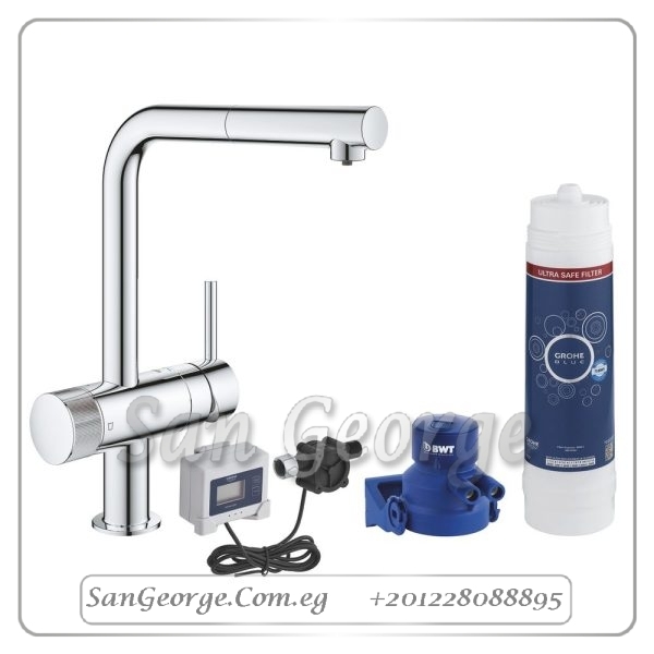 بلو بيور مينتا ال سبوت خلاط مطبخ بدش ستارتر كيت كروم Gr- 30393000 جروهي Grohe