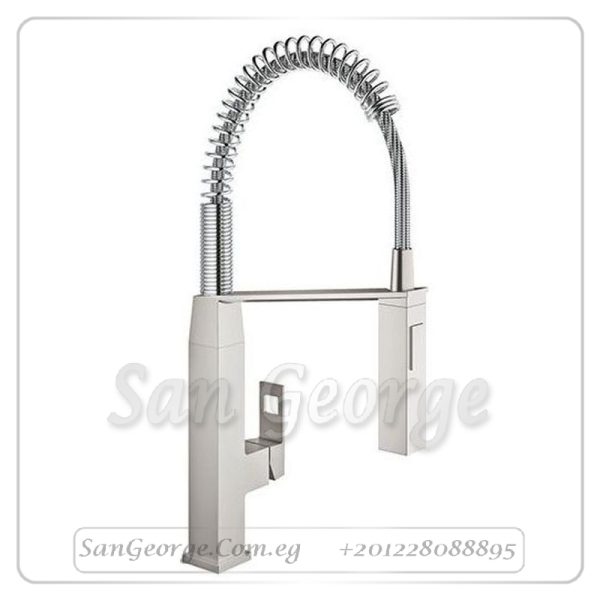 يورو كيوب خلاط مطبخ سوسته فضي مط Gr- 31395DC0 جروهي Grohe