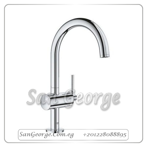 اتريو خلاط حوض ۱ فتحه بالطابق مقبض جانبي كروم Gr- 32042003 جروهي Grohe