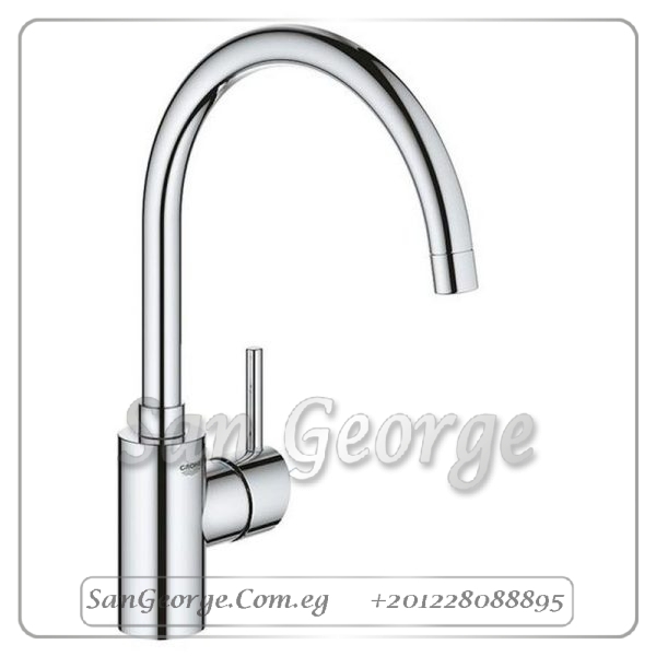 كونشيرتو خلاط مطبخ قنطره عاليه مقبض جانبي كروم Gr- 32661003 جروهي Grohe