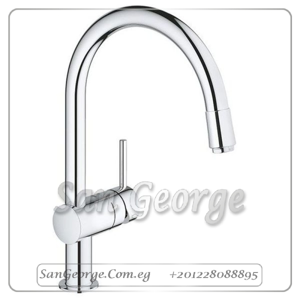 مينتا خلاط مطبخ + دش موفر للمياه كروم Gr- 3291800E جروهي Grohe
