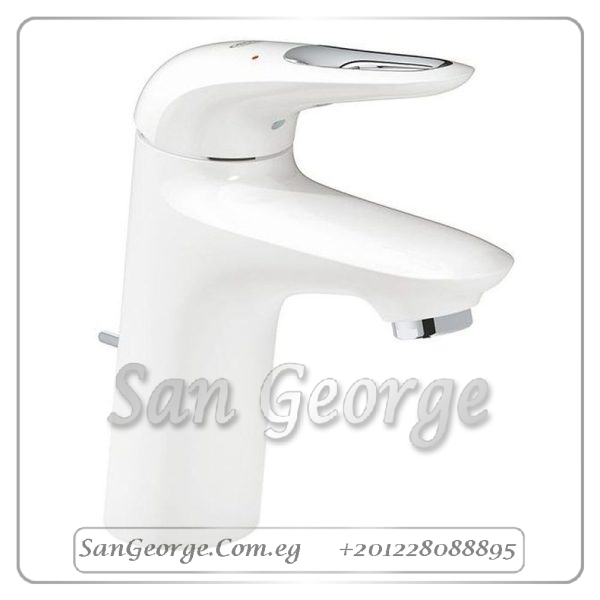 نيو يوروستايل ۲۰۱٥ خلاط حوض بطابق ابيض x كروم Gr- 33558LS3 جروهي Grohe