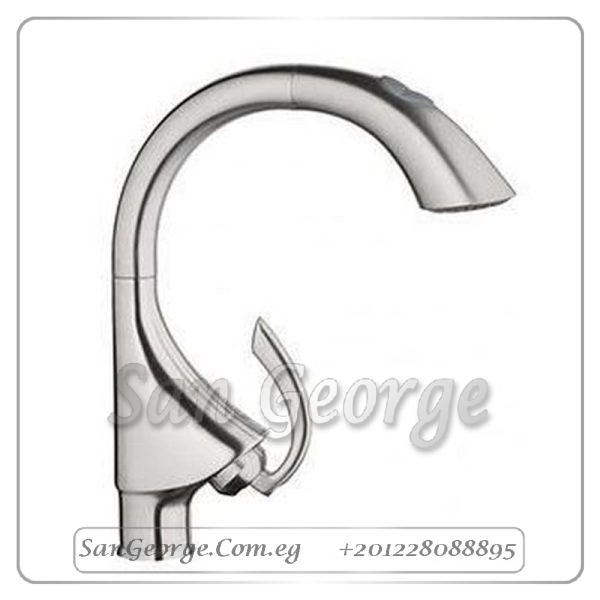 K 4 خلاط مطبخ بالدش متحرك فضي Gr- 33782SD0 جروهي Grohe