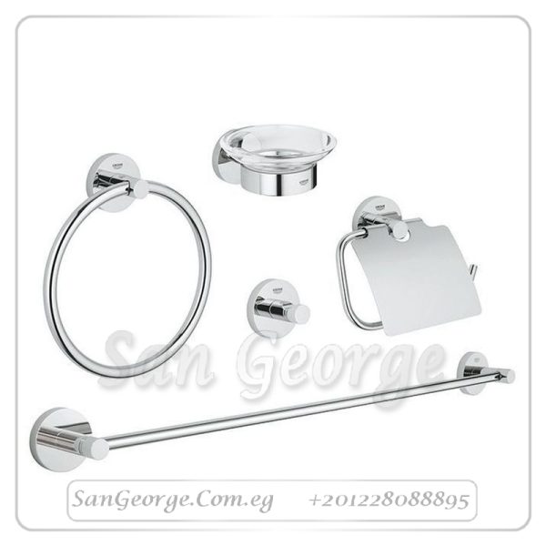 ايسنشال طقم اكسسوار ٥ قطع نيكل Gr- 40344001 جروهي Grohe