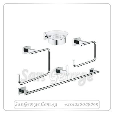 ايسنشال طقم اكسسوار ٥ قطع كروم Gr- 40758001 جروهي Grohe