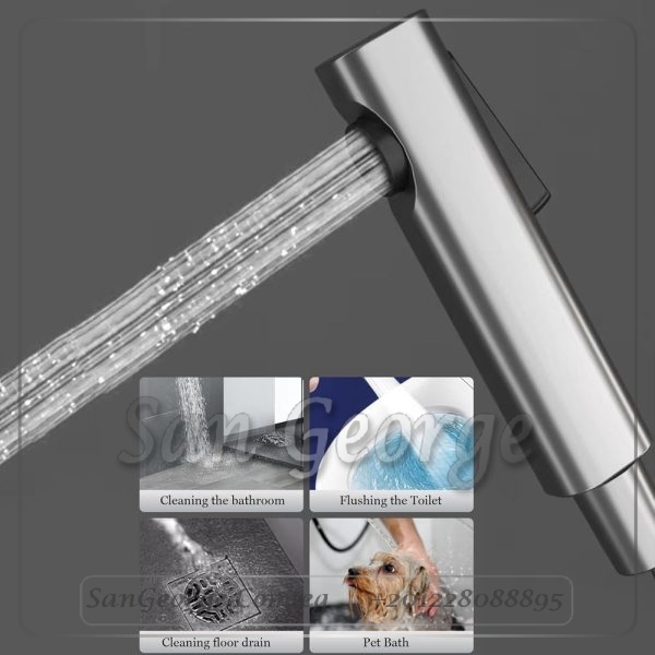 Bathroom Rain Shower Piano Key Shower Faucet Set Gun Gray Digital Display Shower System