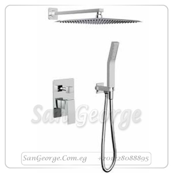 طاسة شاور جواد 30*30 سم مربعة كروم EBOX-00222