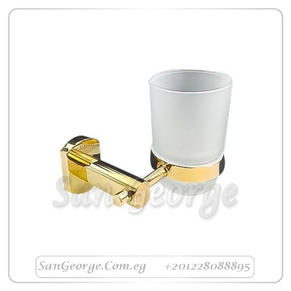 حامل كوب جواد فيرونا زجاجي ذهبي VER-10010PVG