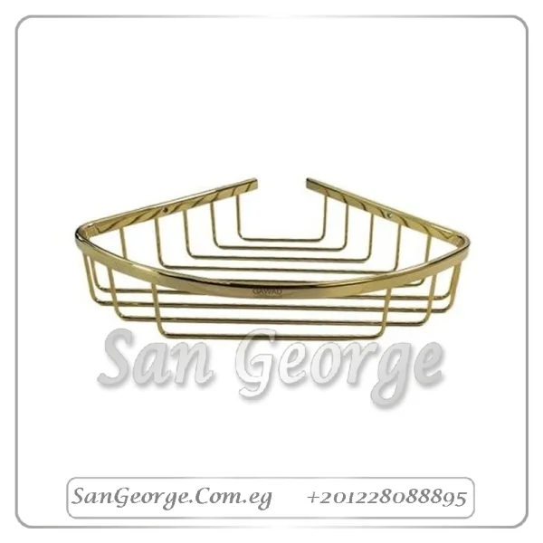 سلة بانيو سلك جواد فيرونا ركنة دورين ذهبي VER-1007PVG