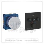سمارت كنترول خلاط بانيو دفن ثيرم - مربع 3 مخرج بالجسم اسود مط Gr- 29126AL0+35600000 جروهي Grohe