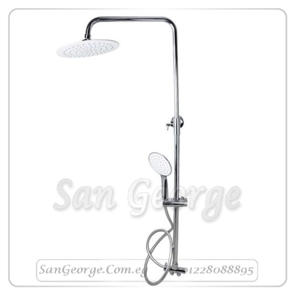 عامود دش جواد سول بطاسة دائريه وسماعة ۱ نظام كروم x ابيض GX-001282