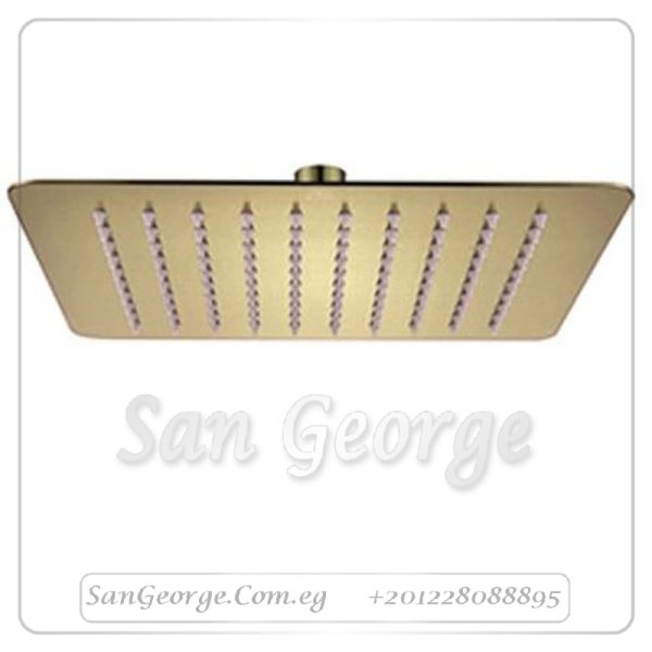 طاسة شاور جواد 30*30 سم مربعة ذهبي GX-00133PVG
