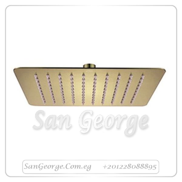 طاسة شاور جواد 40*40 سم مربعة ذهبي GX-00136PVG