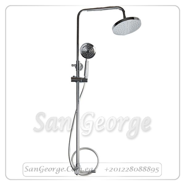 عامود دش خلاط بانيو جواد سيلفي كلين بطاسة + سماعة شامل المحول كروم GX-00150