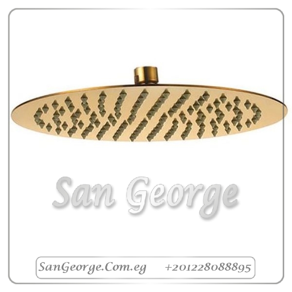 طاسة شاور جواد 25*25 سم مدورة ذهبي GX-00206PVG
