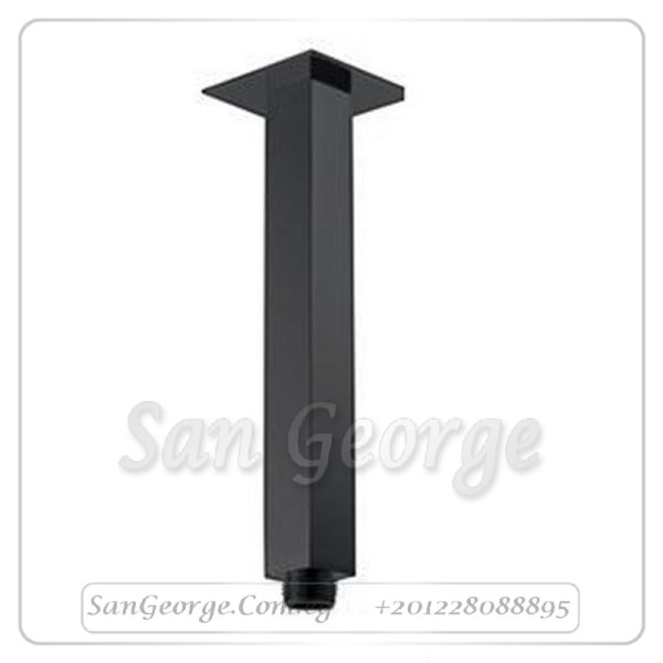ماسورة طاسة شاور جواد راسى مربع اسود GX-009940B