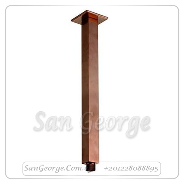 ماسورة طاسة شاور جواد رأسى مربعه 150سم 150 سم روز جولد GX-009945PVR