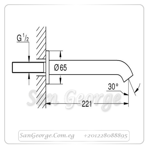 ايسانس حنفية خلاط بانيو دفن 13449A01 هارد جرافيتي Gr- 13449A01 جروهي Grohe