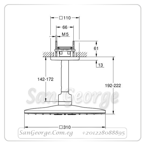 راين شاور طاسة شاور 26481000 كروم Gr- 26481000 جروهي Grohe