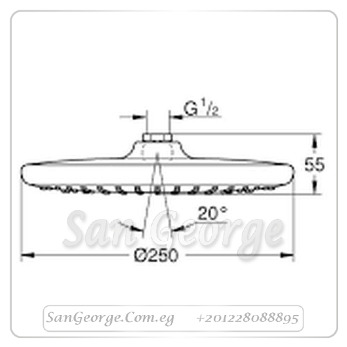 نيو تمبستا طاسة شاور ابيض x كروم Gr- 26666000 جروهي Grohe