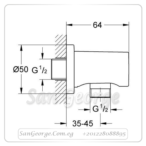 راين شاور مخرج دفن سوبر ستيل Gr- 27057DC0 جروهي Grohe