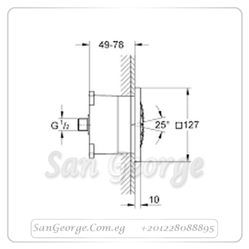راين شاور جيت جانبي ذهبي مط Gr- 27251GN0 جروهي Grohe