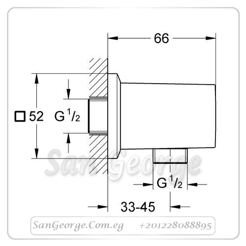 الور مخرج دفن هارد جرافيتي Gr- 27707AL0 جروهي Grohe