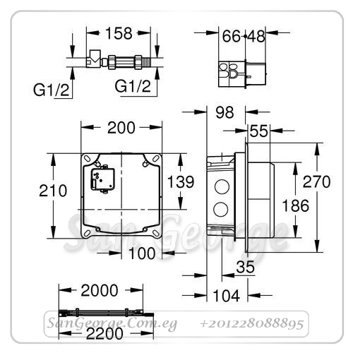 مجموعه تحكم راف متعدد الالوان Gr- 36264001 جروهي Grohe