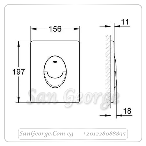 وش خزان دفن دائرى مزدوج 38505KF0 اسود مط Gr- 38505KF0 جروهي Grohe