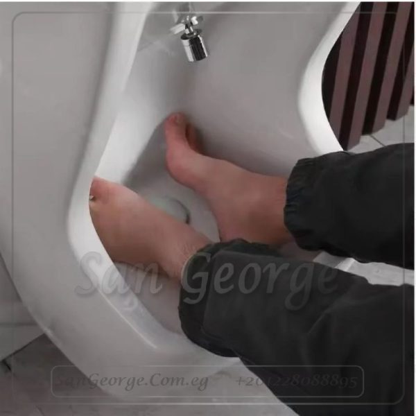 دو حوض مغسله وضوء مع 2 خلاط