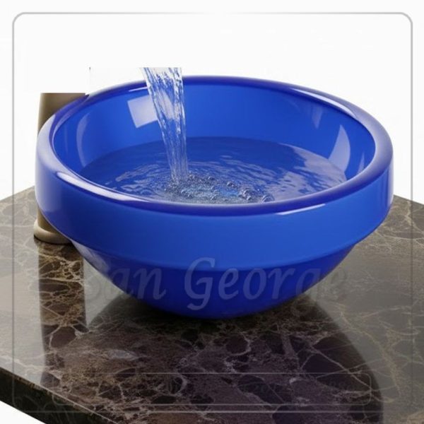 Bathroom Glass Sink blue A-2017 by San George Design