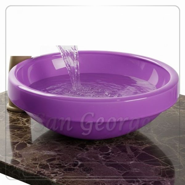 Bathroom Glass Sink dark Purple A-2017 by San George Design