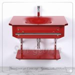 Glass Basin Set 1142 Red 80 cm by San George Design
