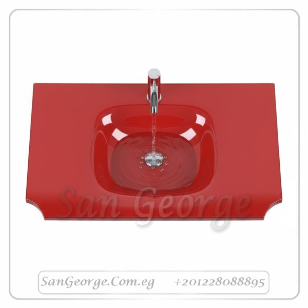 Glass Basin Set 1142 Red 80 cm by San George Design