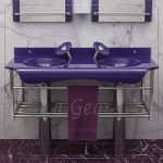 مجموعة حوض زجاج 3205 موف 120 سم معلقه  من San George Design